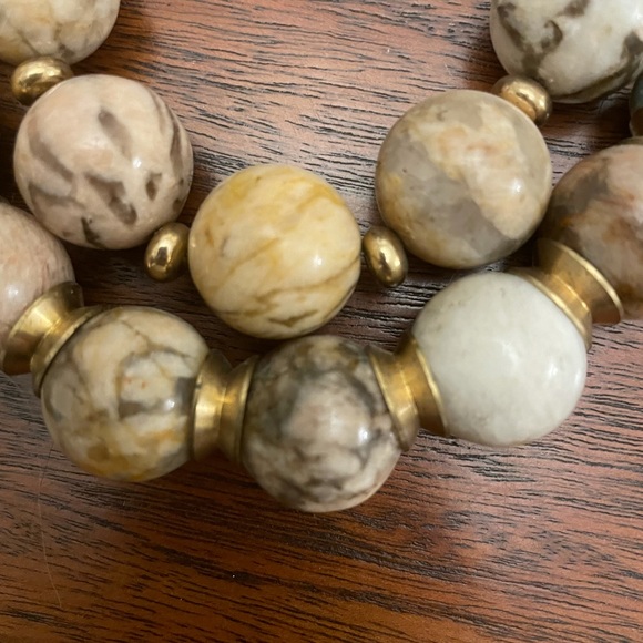 Double stranded green stone necklace from Anthropologie - Picture 6 of 7